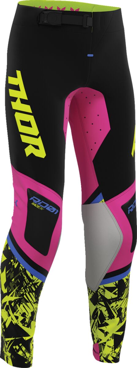 THOR Youth Sportsmode Punk'd Crossbukser Sort/ Fuchsia/ Gul