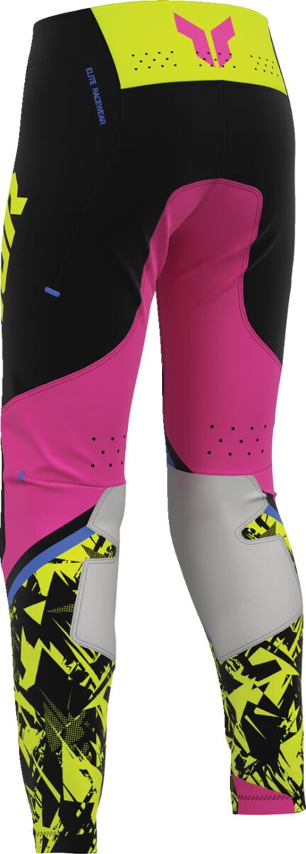 THOR Youth Sportsmode Punk'd Crossbukser Sort/ Fuchsia/ Gul - 4