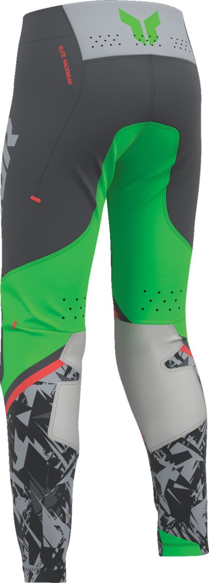 THOR Youth Sportsmode Punk'd Crossbyxor Charcoal/ Grön/ Orange - 4