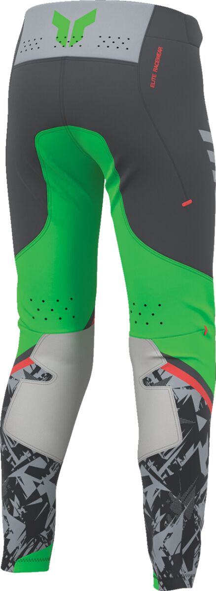 THOR Youth Sportsmode Punk'd Crossbyxor Charcoal/ Grön/ Orange - 2