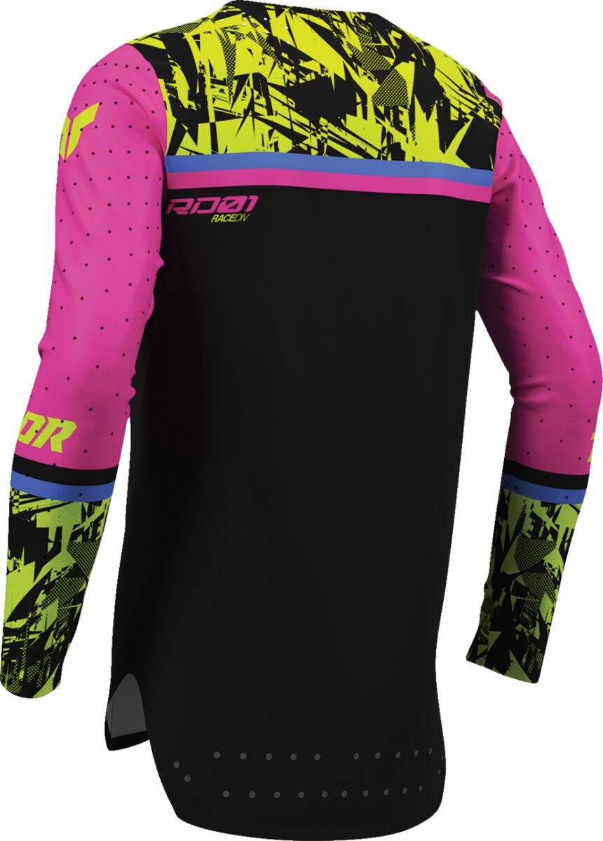 THOR Youth Sportmode Punk'd Crosstrøje Sort/ Fuchsia/ Gul - 4