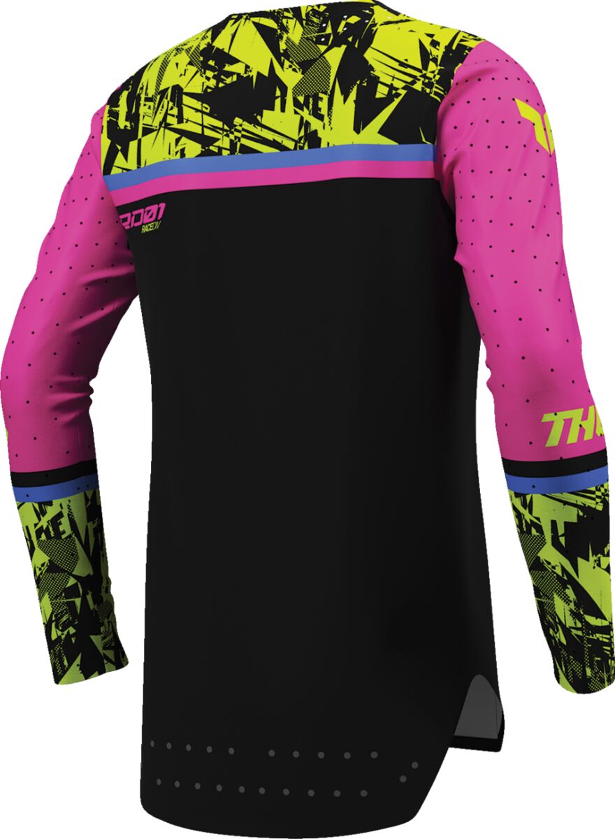 THOR Youth Sportmode Punk'd Crosstrøje Sort/ Fuchsia/ Gul - 2