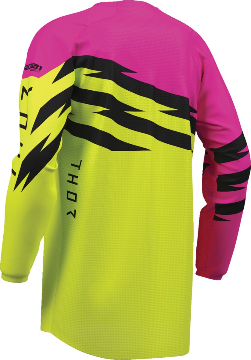 THOR Youth Launchmode Shockie Crosstrøje Acid/ Sort/ Fuchsia - 4