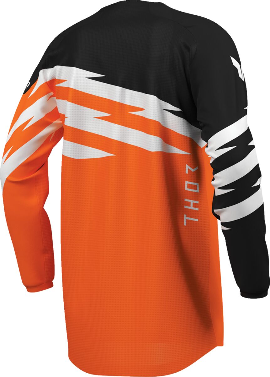THOR Youth Launchmode Shockie Crosstrøje Sort/ Fluo Orange/ Hvid - 4