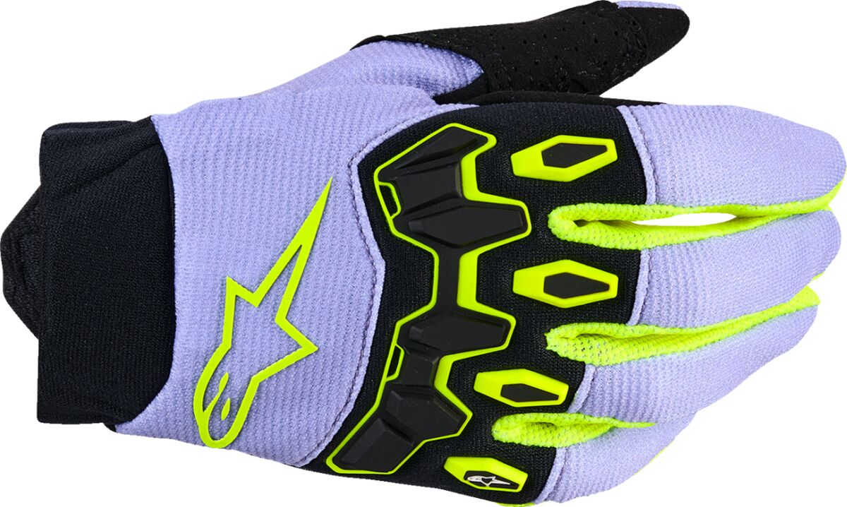 Alpinestars Youth Full Bore V2 Crosshandsker Sort/ Hi-Vis Gul/ Lilla Full Bore V2