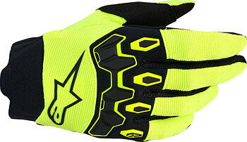 Alpinestars Youth Full Bore V2 Crossihanskat Musta/ Hi-Vis Keltainen Full Bore V2