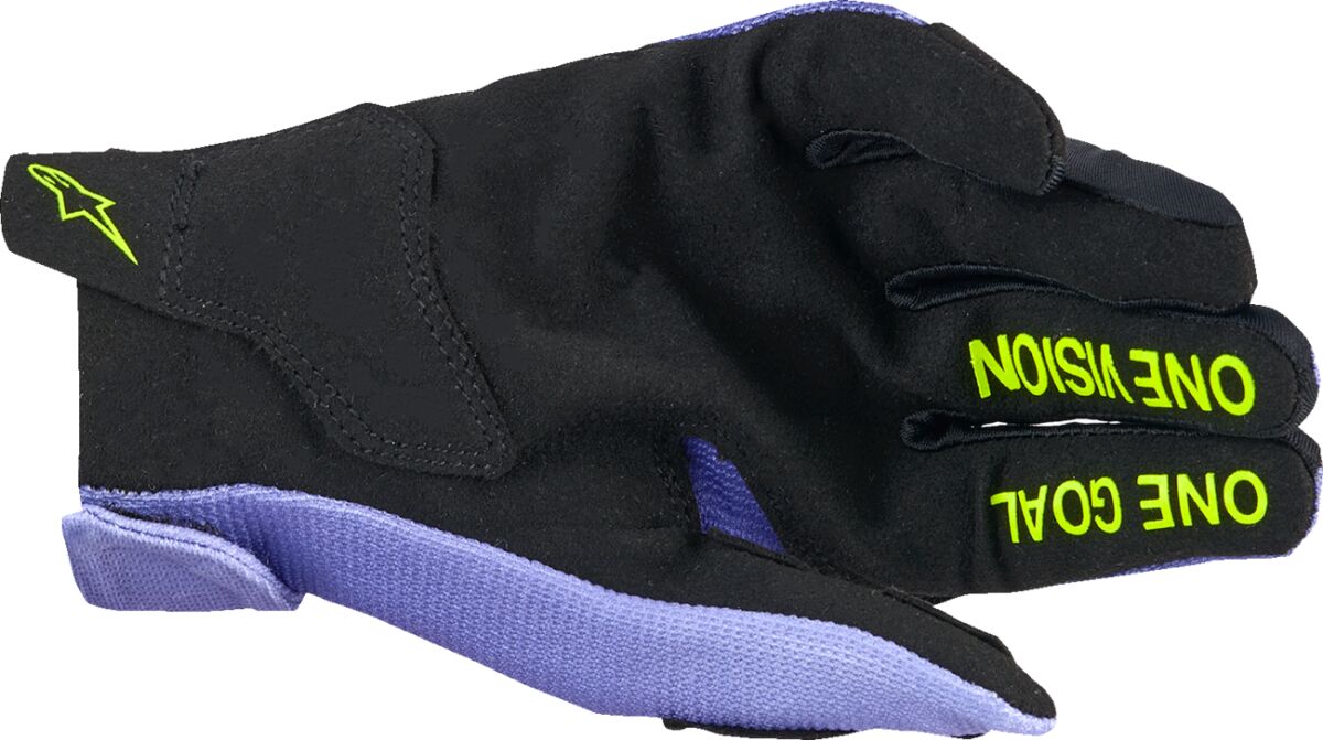 Alpinestars Youth Radar Crosshandsker Sort/ Hi-Vis Gul/ Lilla Radar - 2