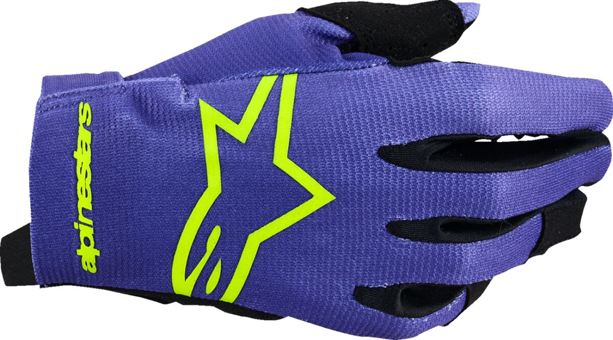 Alpinestars Youth Radar Crosshandsker Sort/ Hi-Vis Gul/ Lilla Radar