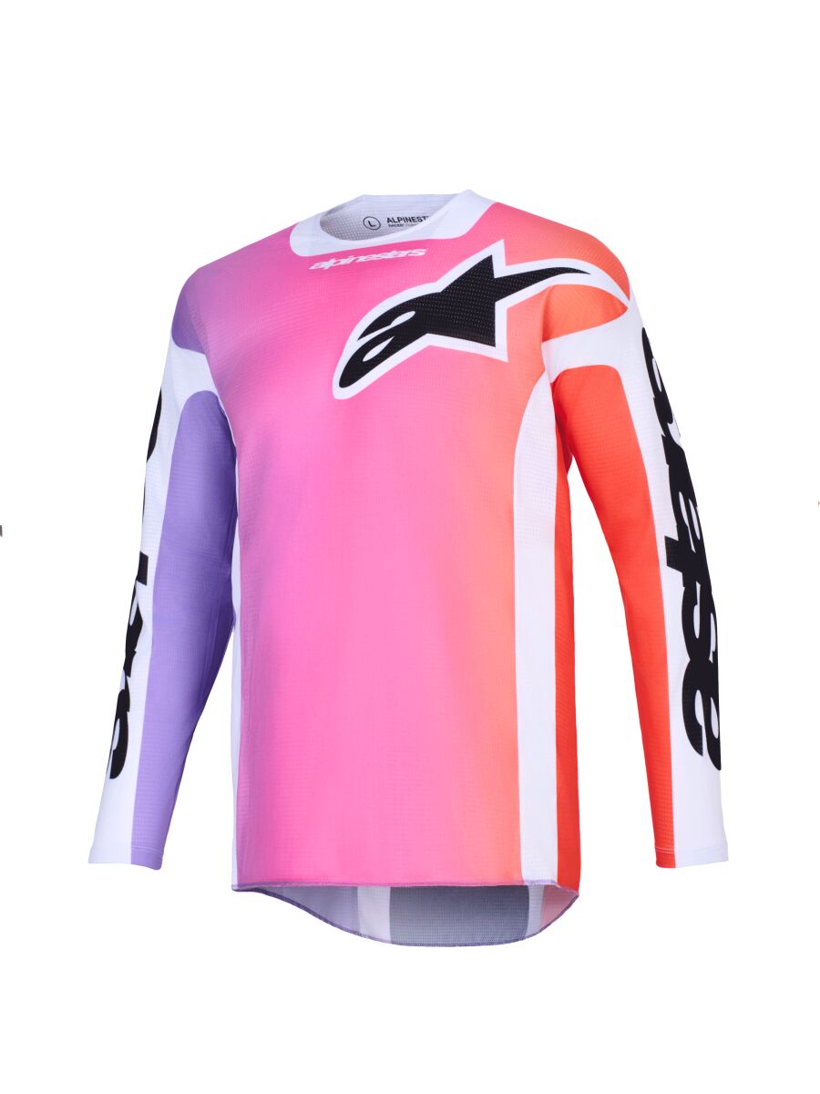 Alpinestars Racer Air Portl Crosstrøje Sort/ Pink/ Lilla/ Hvid