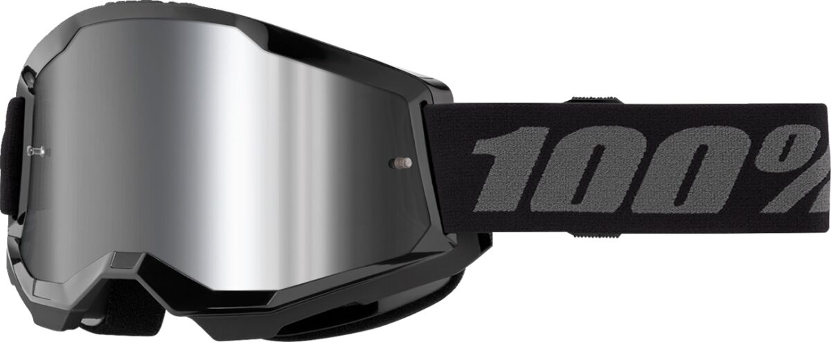 100% Strata 2 MX Goggles Black
