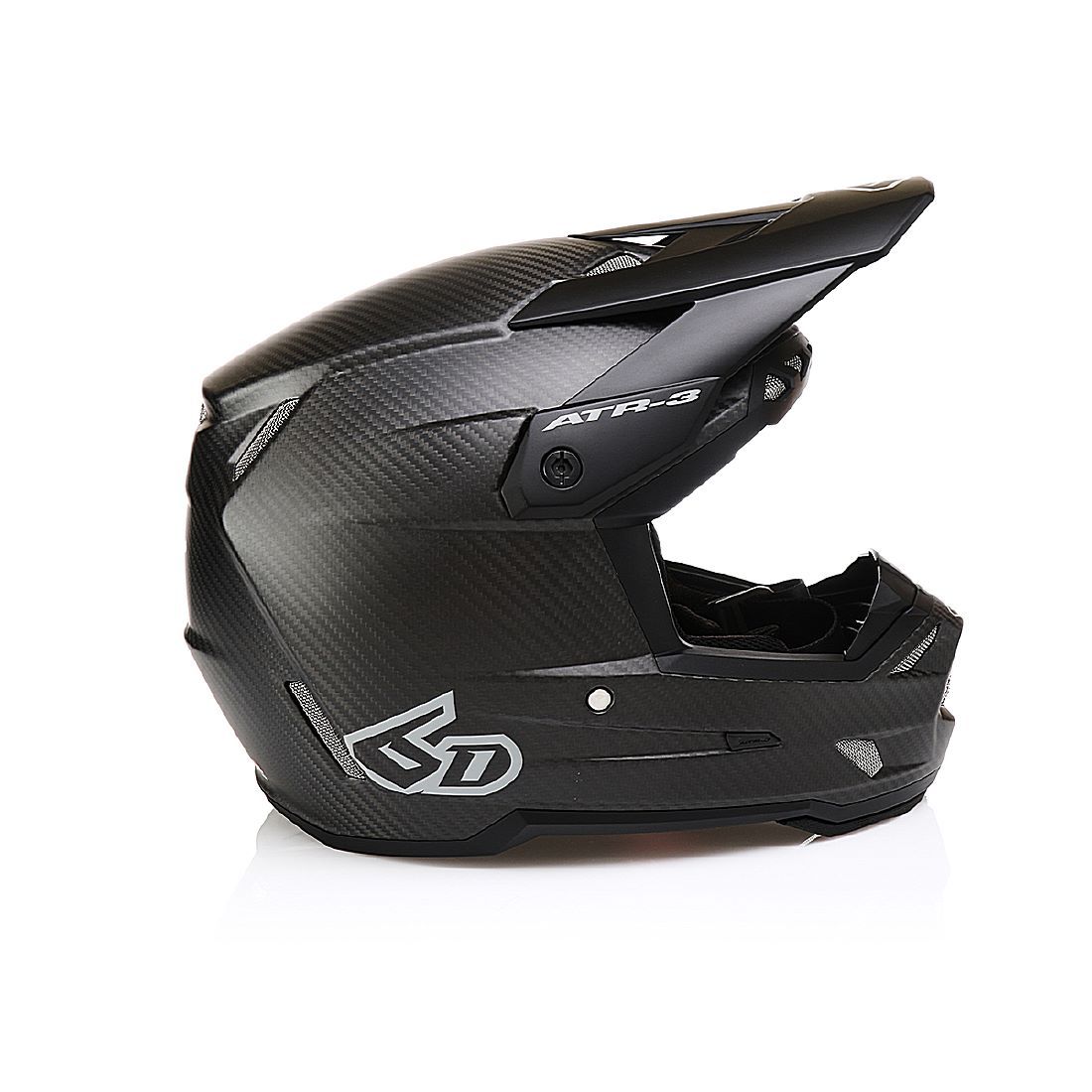 6D ATR-3 Solid Matta Musta/Carbon Crossikypärä