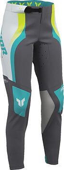 Pantalon de Cross SPORTMODE Velocity pour femme THOR Aqua/ Hi-Vis Jaune/ Gris/ Blanc