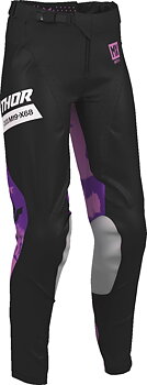 Pantalon de Cross LAUNCHMODE Bleach pour femme THOR Noir/ Violette/ Blanc