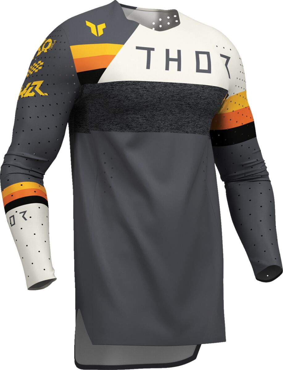 THOR SPORTMODE League Crosströja Charcoal Gray/ Orange/ Vit/ Gul
