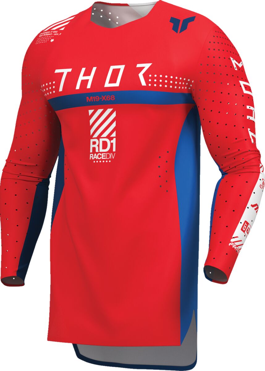 THOR SPORTMODE Synth Crosströja Blå/ Röd/ Vit - 3