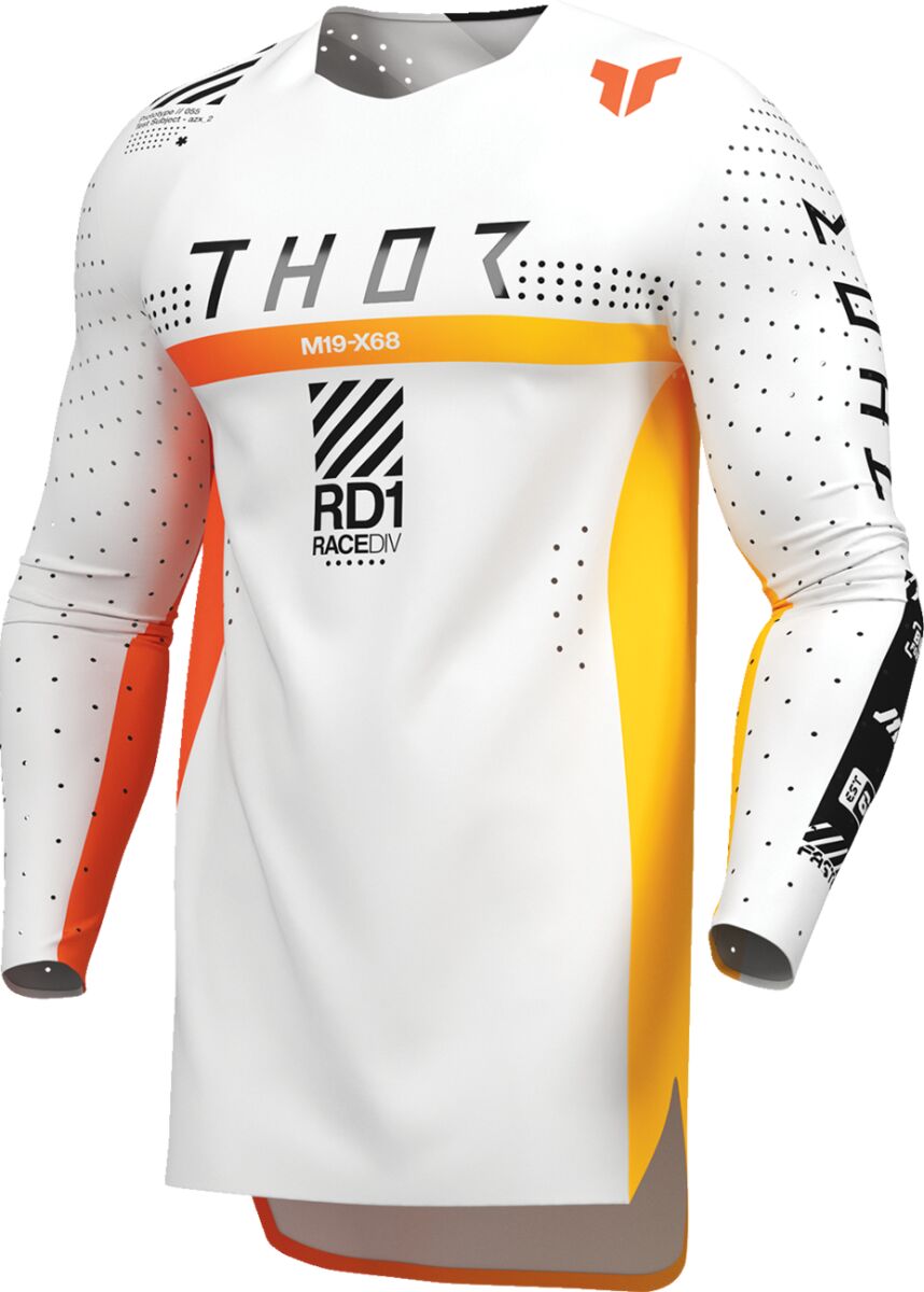 THOR SPORTMODE Synth Crosströja Svart/ Orange/ Vit/ Gul - 3