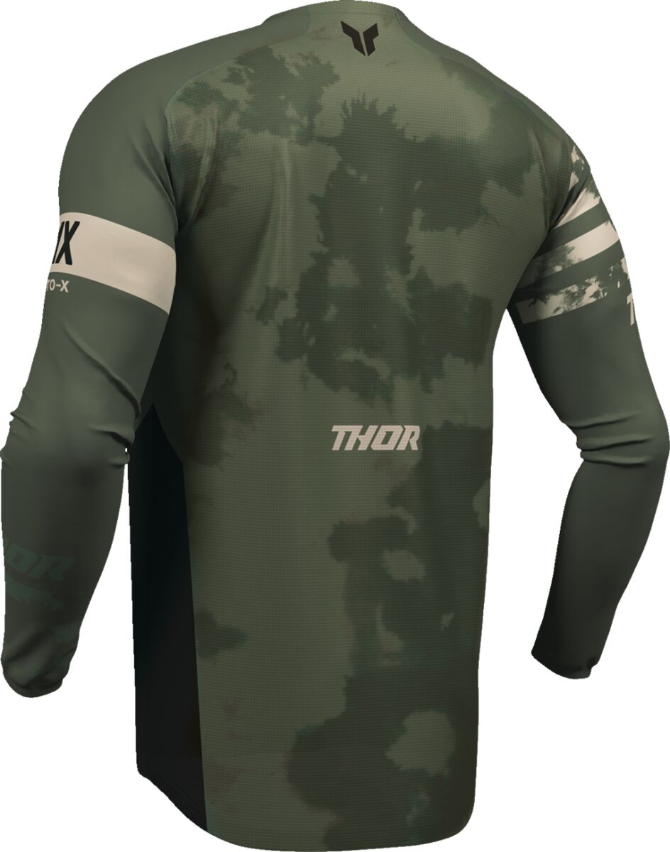 THOR LAUNCHMODE Bleach Crosströja Svart/ Camo Green/ Off-White - 2