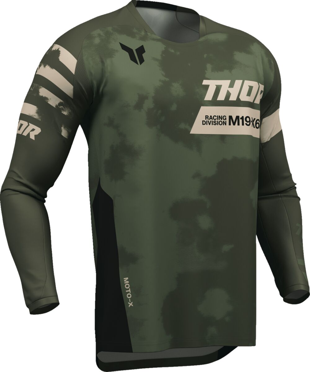 THOR LAUNCHMODE Bleach Crosströja Svart/ Camo Green/ Off-White