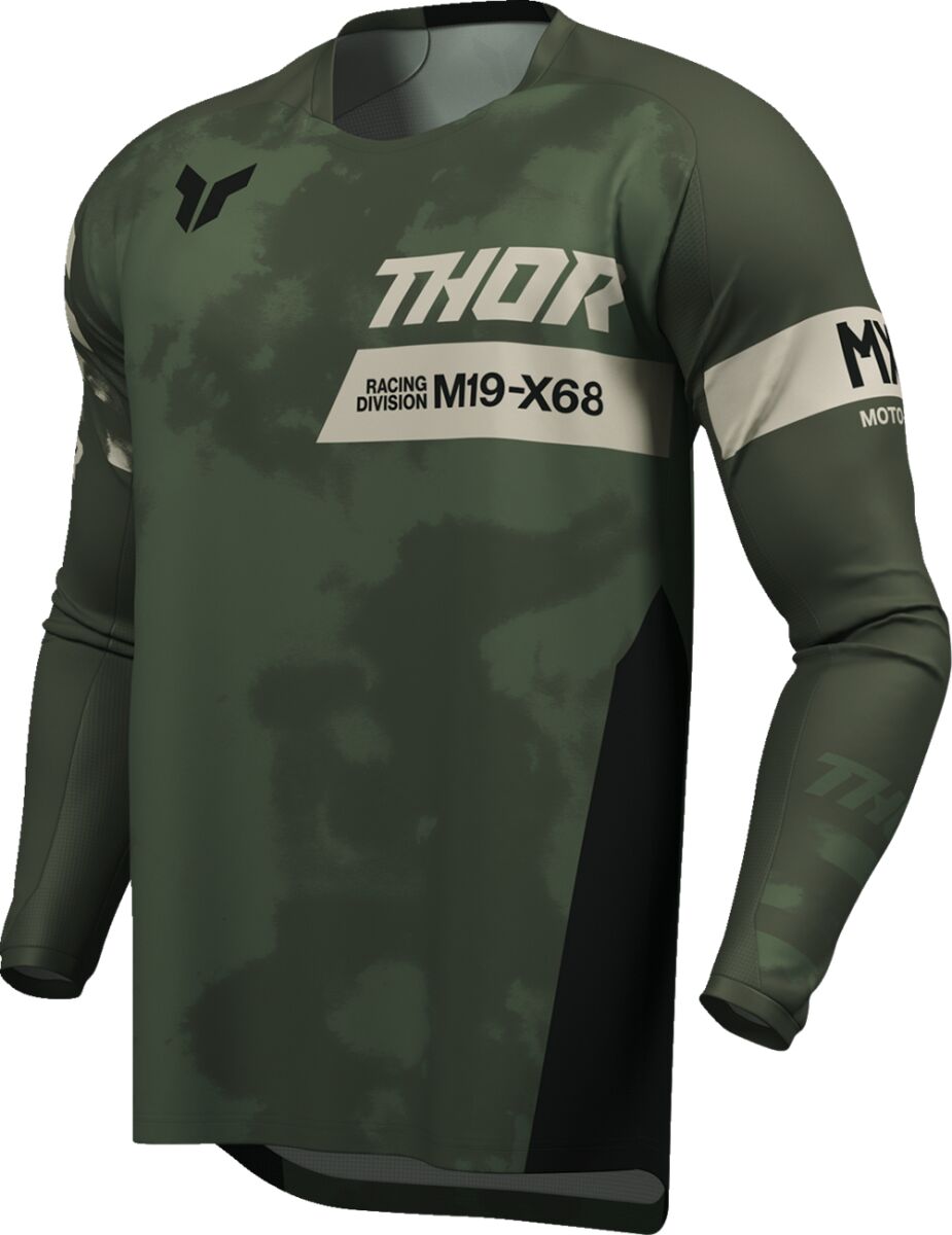 THOR LAUNCHMODE Bleach Crosströja Svart/ Camo Green/ Off-White - 3
