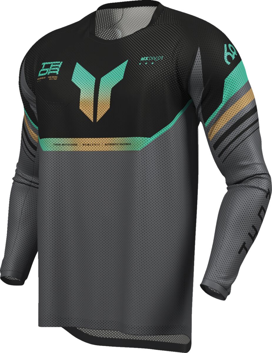 THOR LAUNCHMODE VENTED Raptor Crosstrøje Sort/ Charcoal Gray/ Orange/ Teal  Vented - 3