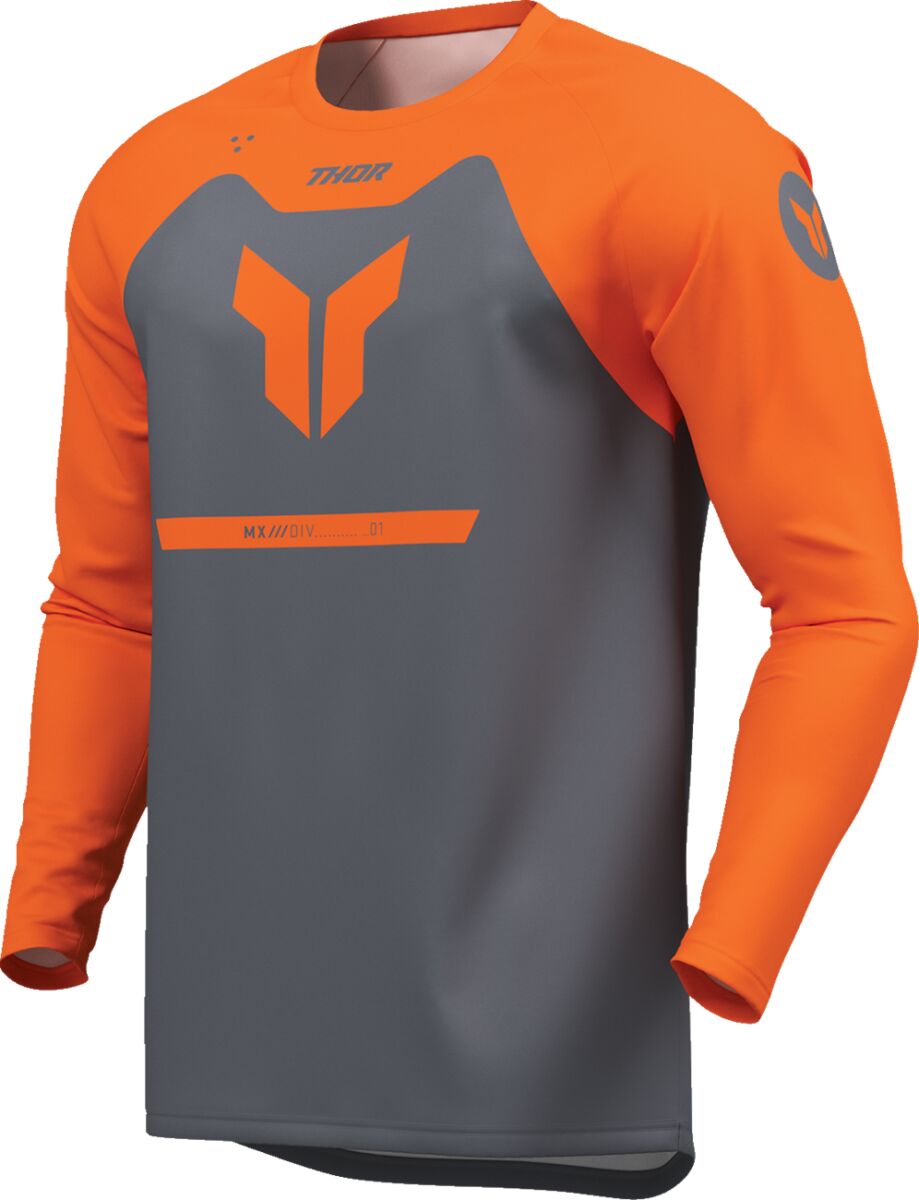 THOR RIDEMODE Menace Crosstrøye Charcoal Gray/ Oransje - 4