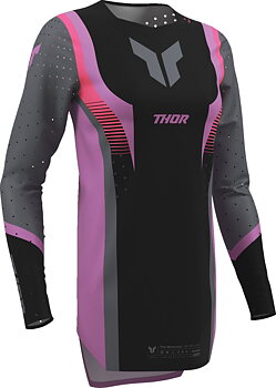 Camiseta Cross SPORTMODE Velocity para mujer THOR Negro/ Dark Gray/ Rosa/ Morado