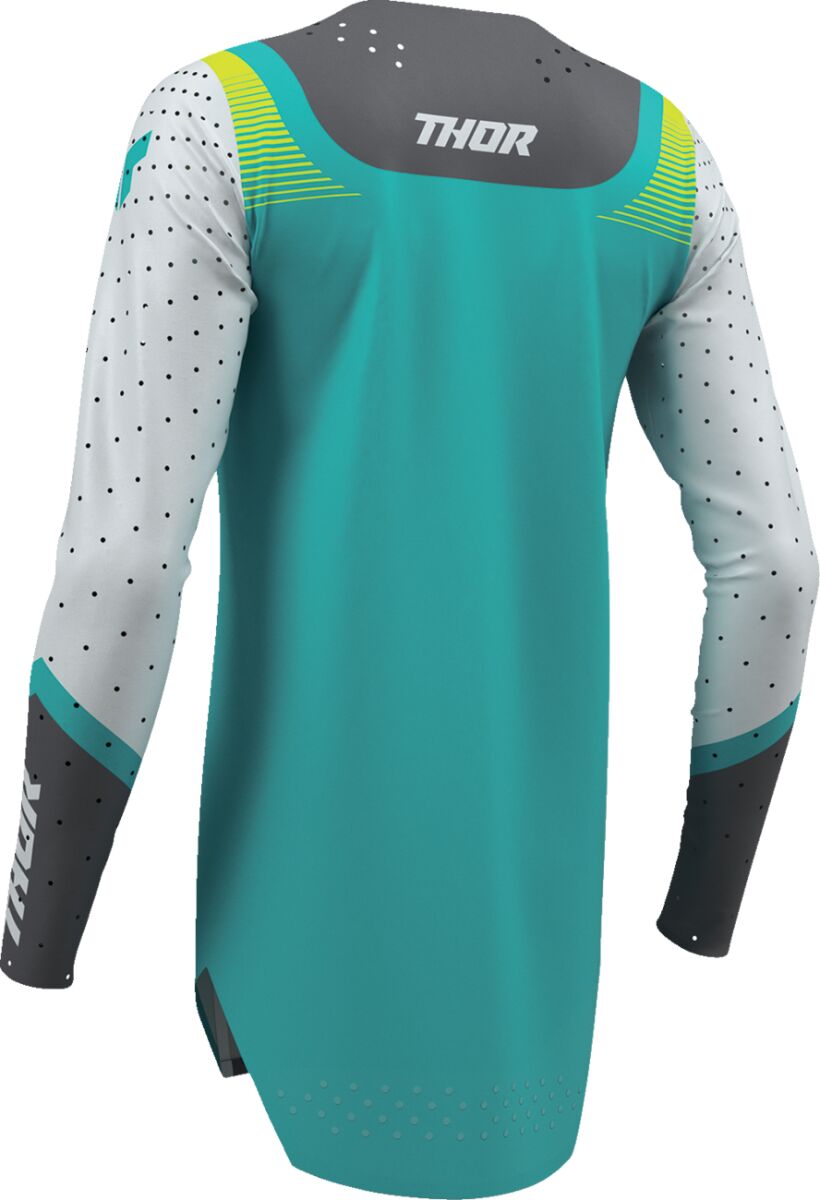 THOR Women's SPORTMODE Velocity Crosströja Aqua/ Hi-Vis Gul/ Grå - 3