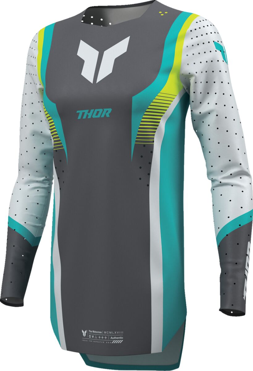 THOR Women's SPORTMODE Velocity Crosströja Aqua/ Hi-Vis Gul/ Grå - 4