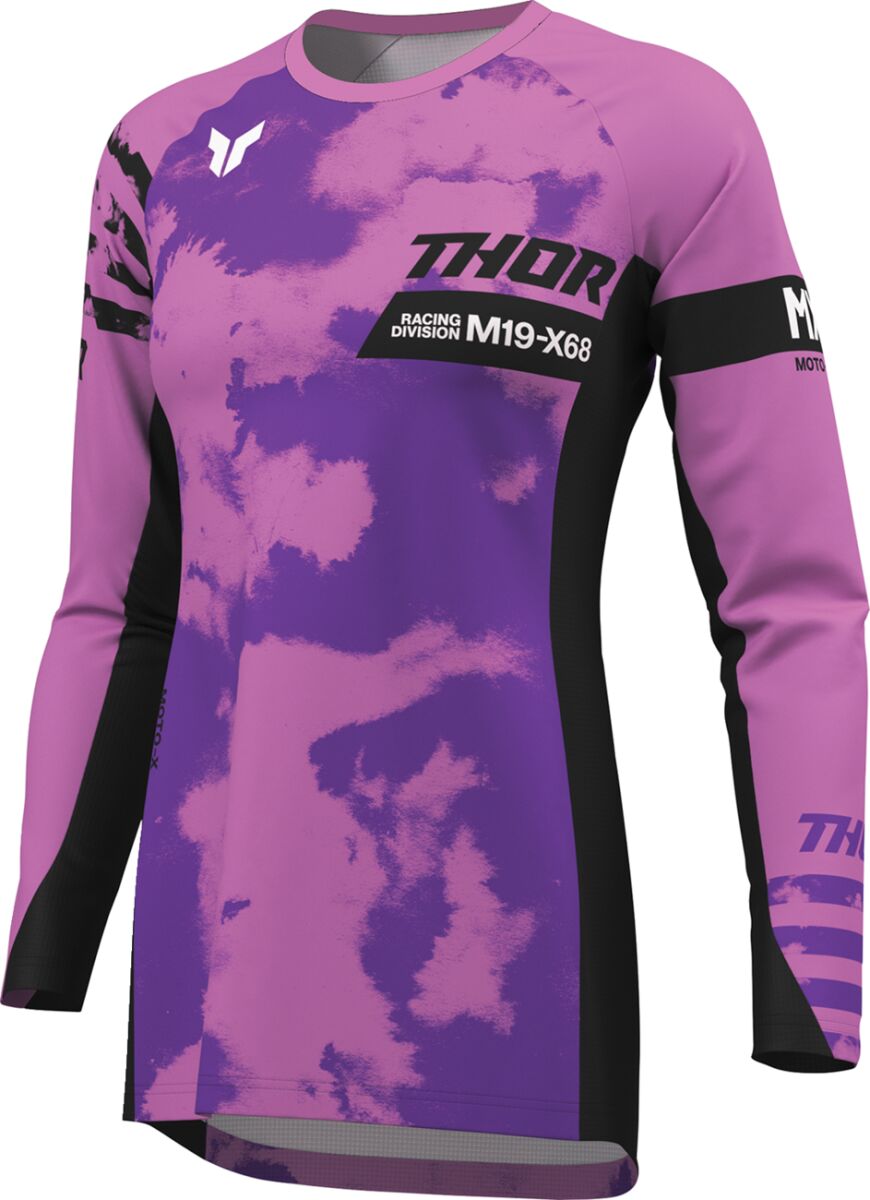 THOR Women's LAUNCHMODE Bleach Crosströja Svart/ Lila/ Vit - 3