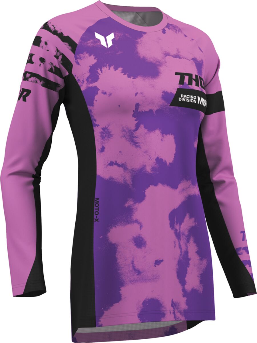 THOR Women's LAUNCHMODE Bleach Crosströja Svart/ Lila/ Vit