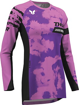Camiseta Cross LAUNCHMODE Bleach para mujer THOR Negro/ Morado/ Blanco