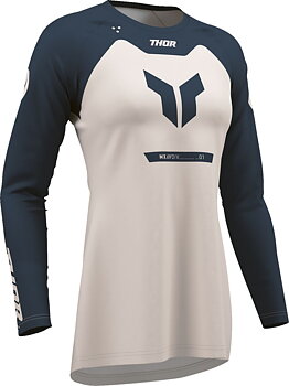 Camiseta Cross RIDEMODE Menace para mujer THOR Gris/ Midnight Blue