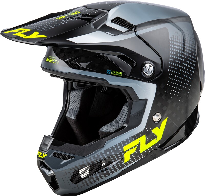 FLY RACING Formula S Carbon Protocol Helmet Black Carbon/Grey/Hi-Vis