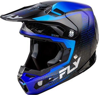 FLY RACING Formula S Carbon Protocol Helmet Black Carbon/Blue