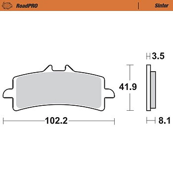 Plaquette de frein avant RoadPRO Sinder Moto-Master