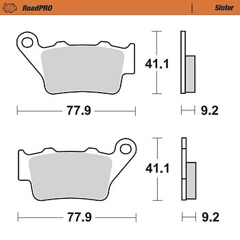 Pastiglia freno posteriore sinterizzata RoadPRO Moto-Master