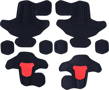 Alpinestars RK-7 PLASMA Frame & Hinge Padding Replacement Set Svart/ Röd