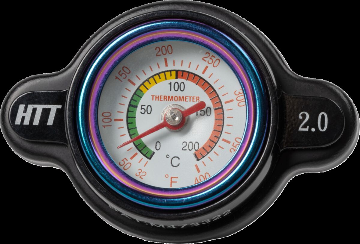 Moose Racing Hard-Parts Radiator Cap with Temperature Gauge