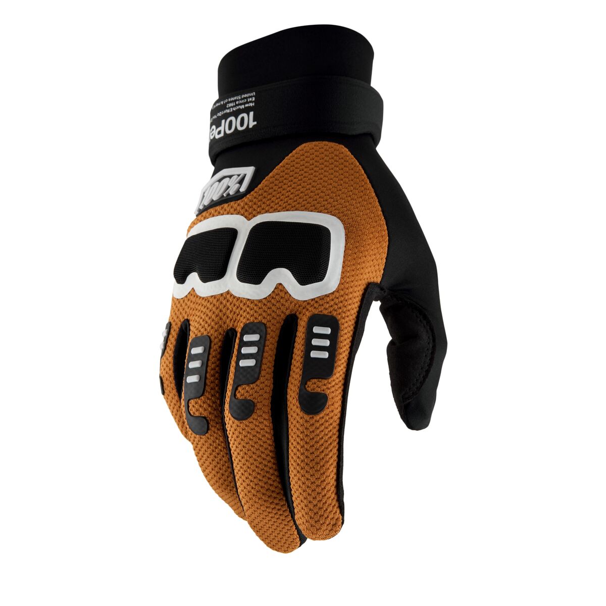 100% Langdale Gloves Black/ Tan