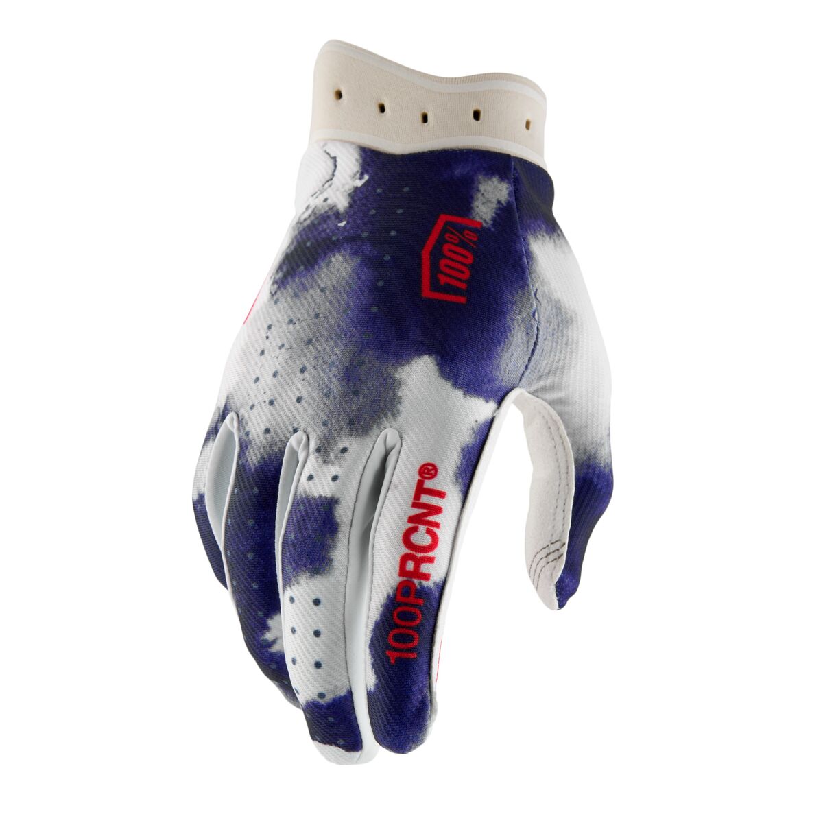 100% iTrack Gloves Blå/ Vit