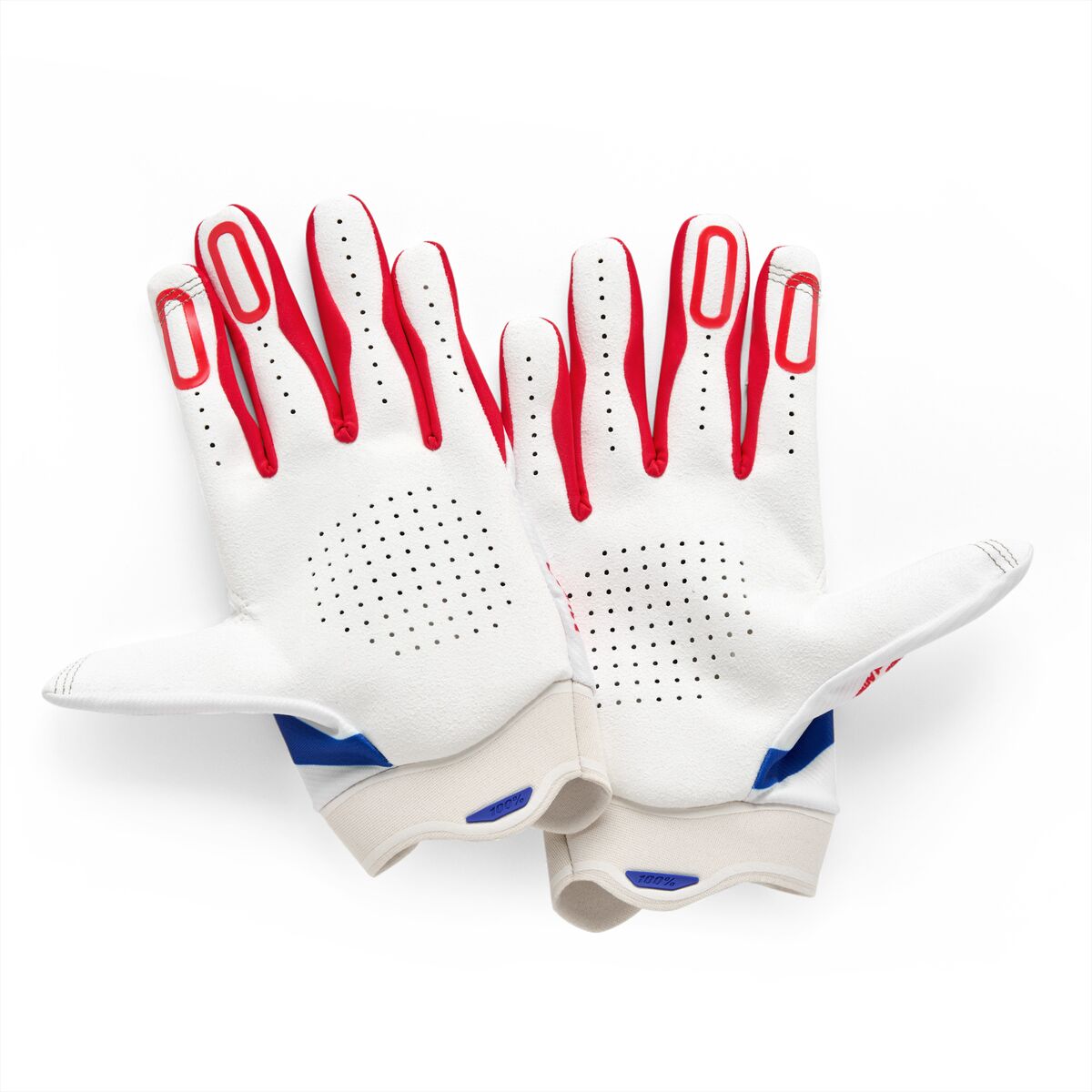 100% iTrack Handschuhe Blau/ Rot/ Wieß - 2