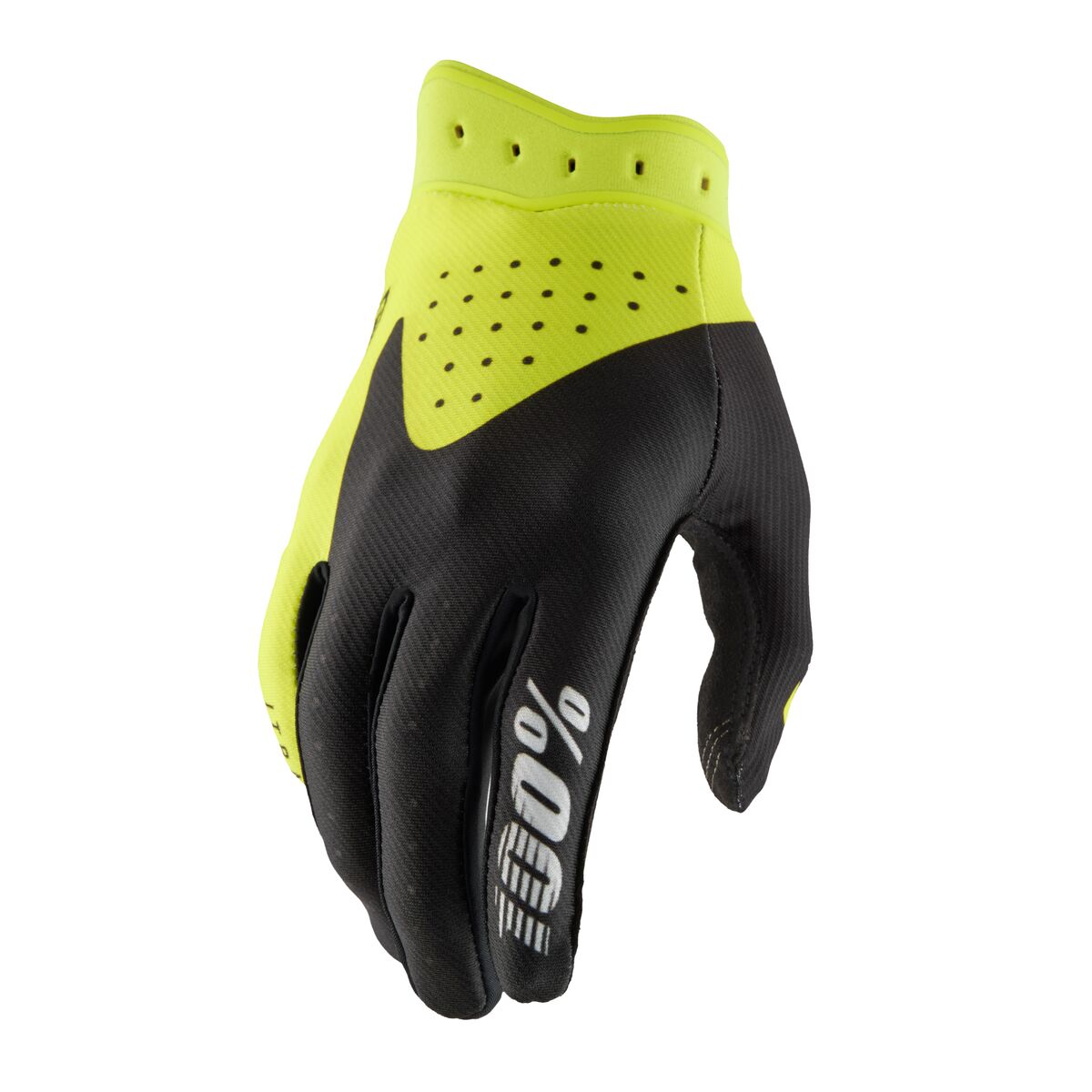 100% iTrack Jugendhandschuhe Schwarz/ Hi-Vis Gelb