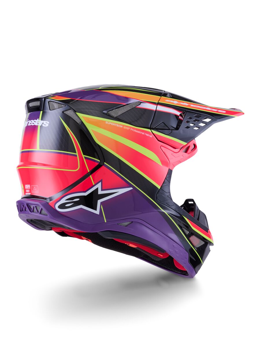 Alpinestars Supertech M10 Era Crosshelm Rosa/ Lila/ Gelb - 7