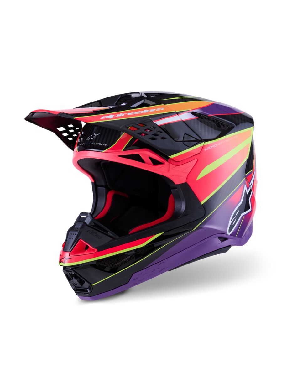 Alpinestars Supertech M10 Era Crosshelm Rosa/ Lila/ Gelb