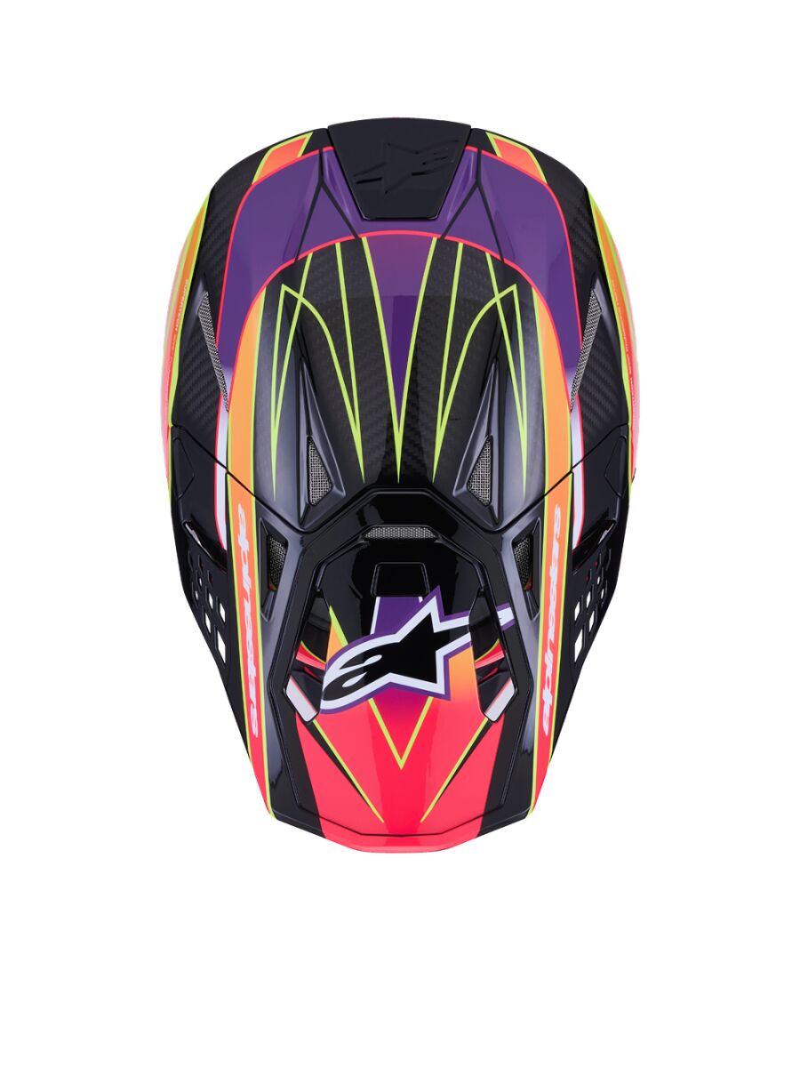 Alpinestars Supertech M10 Era Crosshelm Rosa/ Lila/ Gelb - 3