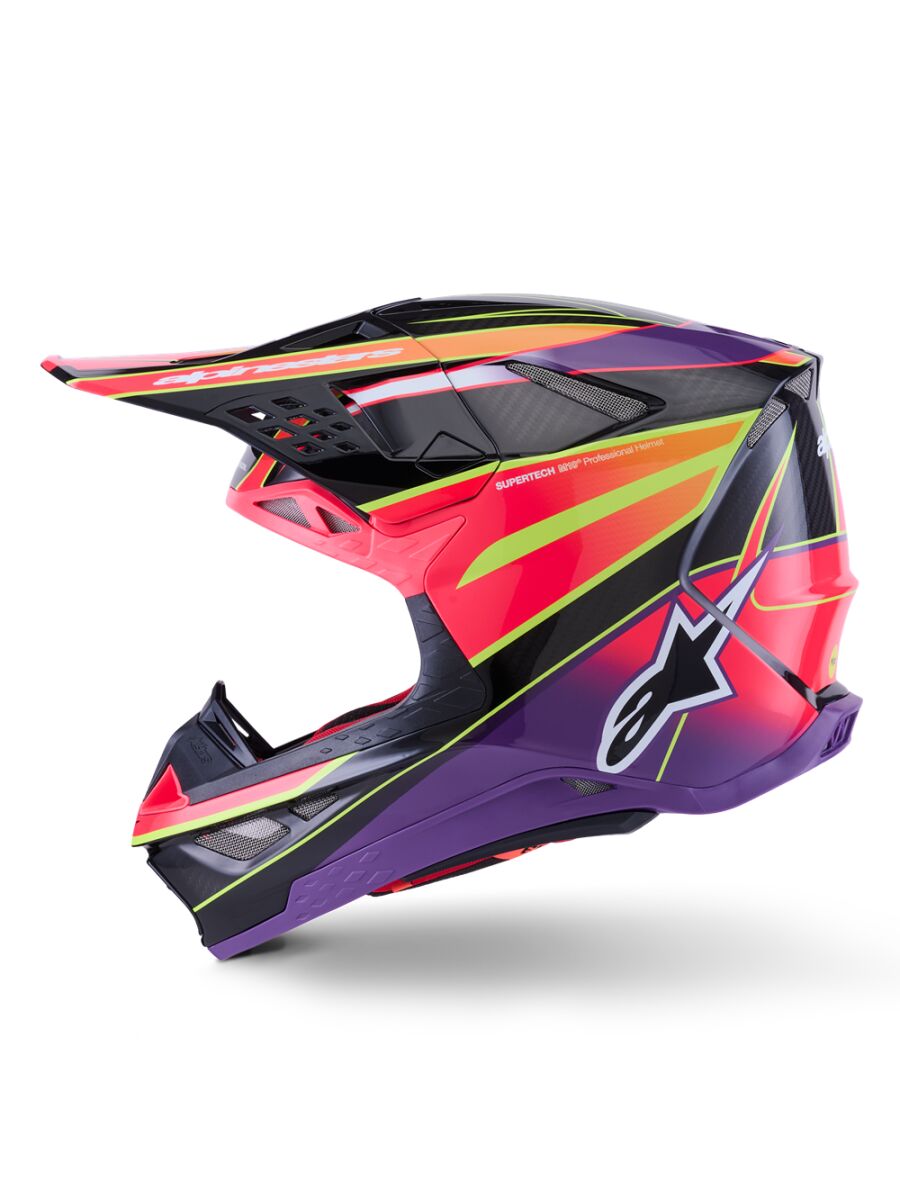 Alpinestars Supertech M10 Era Crosshelm Rosa/ Lila/ Gelb - 2