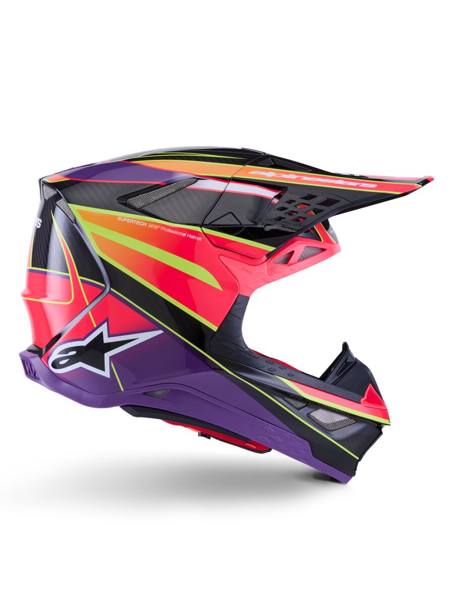 Alpinestars Supertech M10 Era Crosshelm Rosa/ Lila/ Gelb - 5