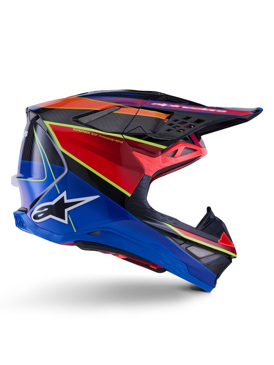 Alpinestars Supertech M10 Era Crosshelm Blau/ Rot/ Gelb - 5