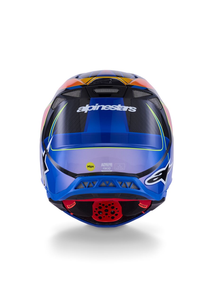 Alpinestars Supertech M10 Era Crosshelm Blau/ Rot/ Gelb - 4