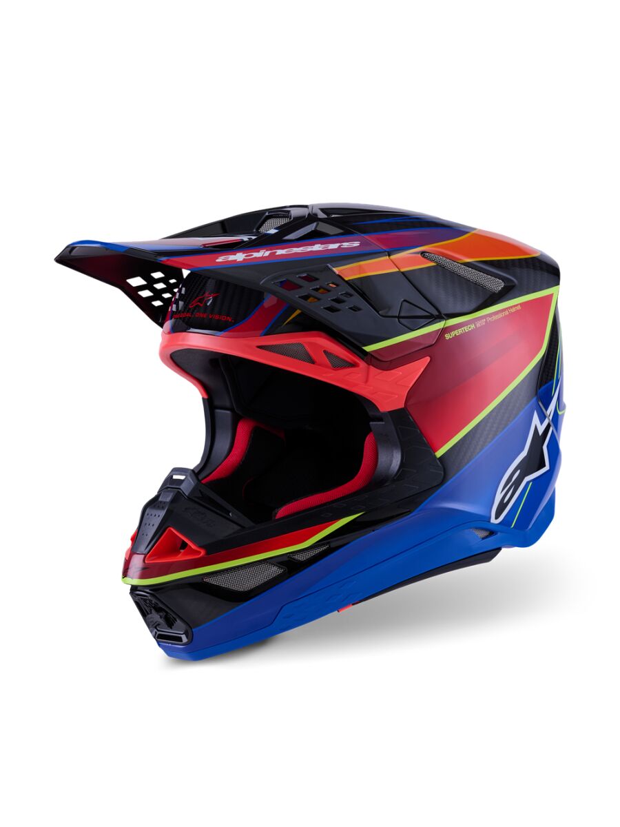 Alpinestars Supertech M10 Era Crosshelm Blau/ Rot/ Gelb